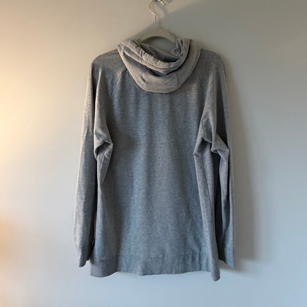 Gymshark Heather Gray Hoodie Men's Size L OG 2018 Long Style Athletic Workout - Picture 3 of 9